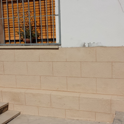 acabados  con morteros hydrofugos gravados 