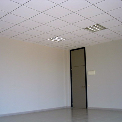 Acabdo de oficina con yeso laminado y falsos techos.