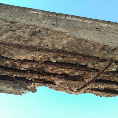 Viga deslunado antes