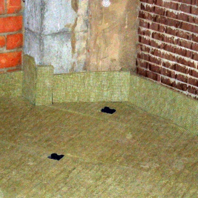 Aislamiento acústico con recrecido en suelo