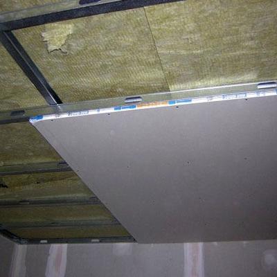 Aíslamiento térmico con Pladur y lana de roca.