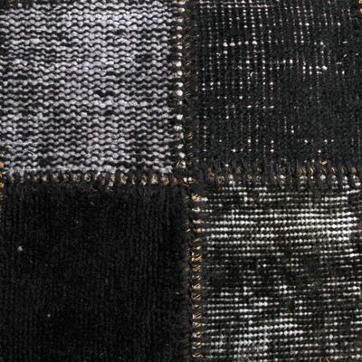 ALFOMBRA PATCHWORK NEGRA 