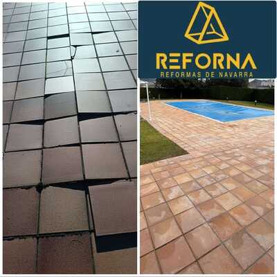 Reparación solado y alicatado piscina