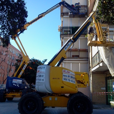 Alquiler de plataforma articulada para restauración
