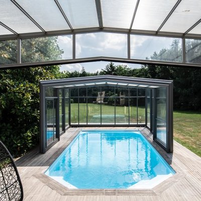 Cubierta de Piscina Alta telescópica