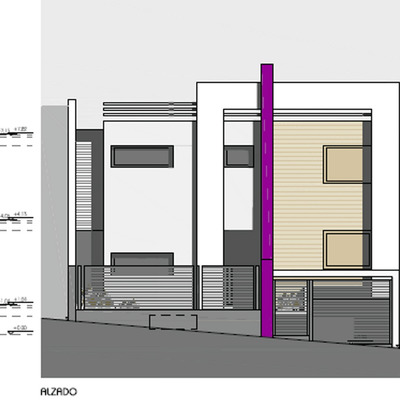 Alzado de Vivienda Unifamiliar en Montoro