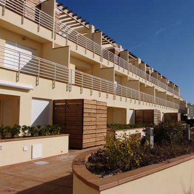 Alzado del bloque de viviendas