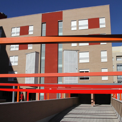 Alzado interior del conjunto residencial