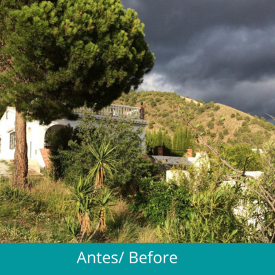 Reforma exterior casa de campo antes