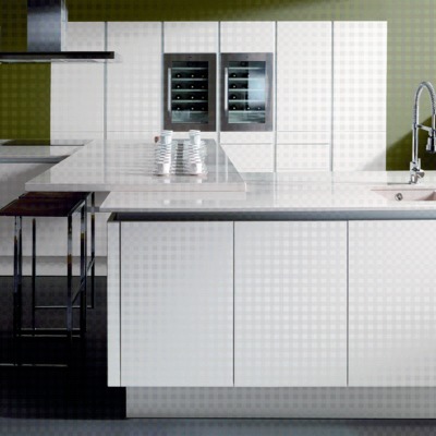 Aran lacado satinado blanco calido del perfil gola.