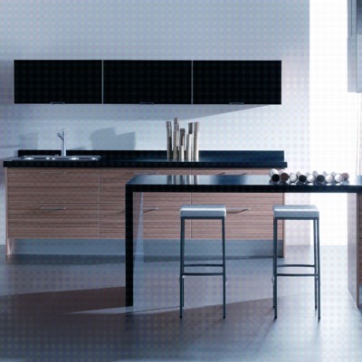 Aran rechapado zebrano combinado con aqua negro