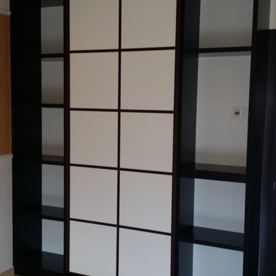 armario librería en wengué