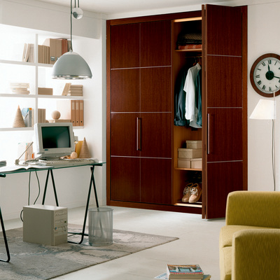 Armario plegable melamina wengue con aluminio