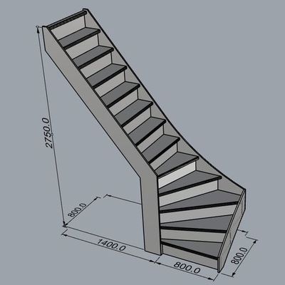 diseño 3D de escaleras a medida