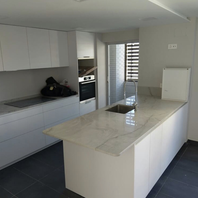 Cocina suelo ventanas