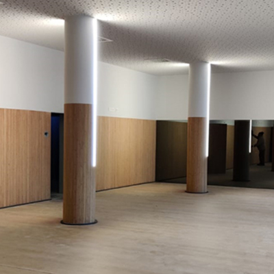 Gimnasio madera de bambú