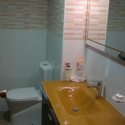 Baño encimera cristal