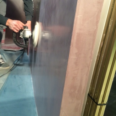 baño con microcemento