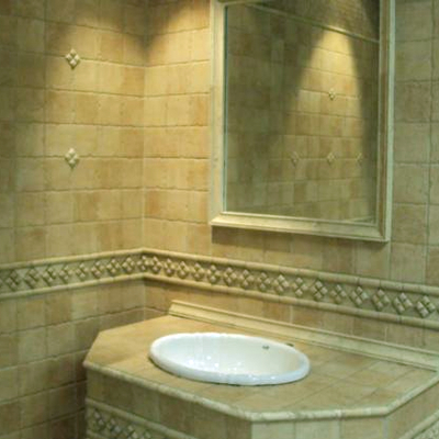 Baño de diseño rustico