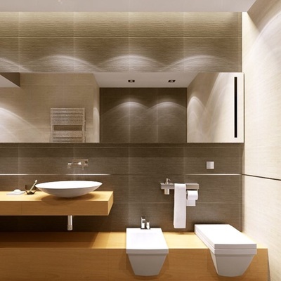 Baño minimalista 
