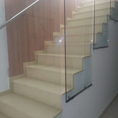 Baranda cristal inox