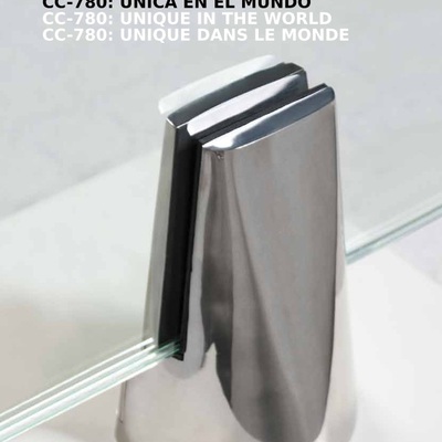 Barandilla de vidrio al aire +Info en http://www.barmet.es/tienda/Catalog/show/pinzas-para-suelo-cc-780-aisi316-espejo-167126