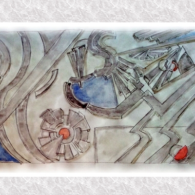 Boceto para Mural de Hormigón