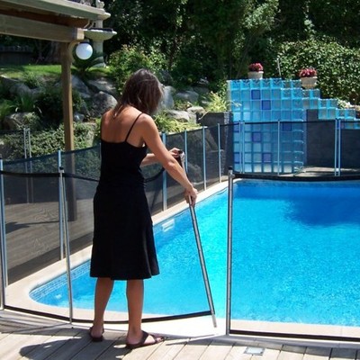 BabySecur Valla para piscina Negro-Plata