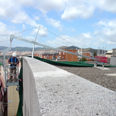 Cabina colgante de elevación manual con pescante para suspensión