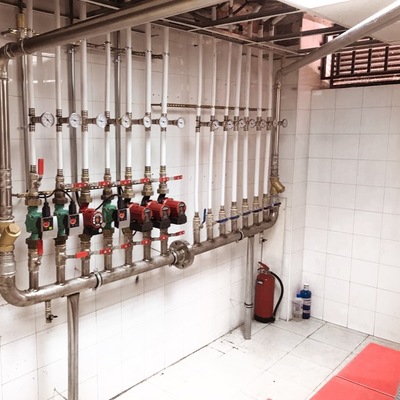 Colector de calefacción en La Florida.