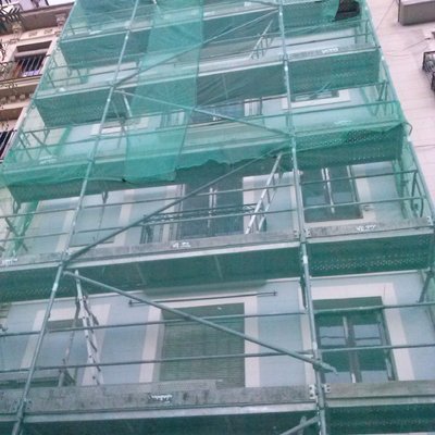 Preparacion estuco a la cal en fachada 