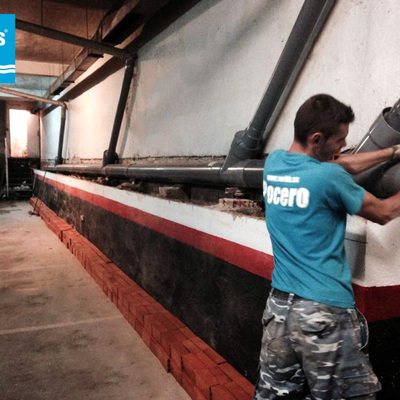 Cambio de tubular en garaje 