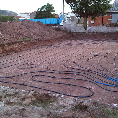 Captador geotermico horizontal