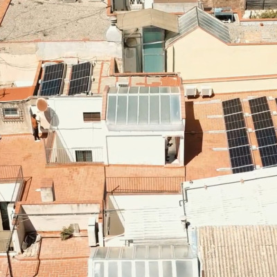 Foto aérea de la instalación de 15kW