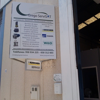 CARTEL DE ENTRADA A GREGO SERVISAT.