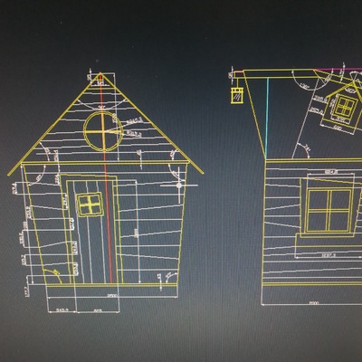 .Planos en autocad para la realización de casita de árbol