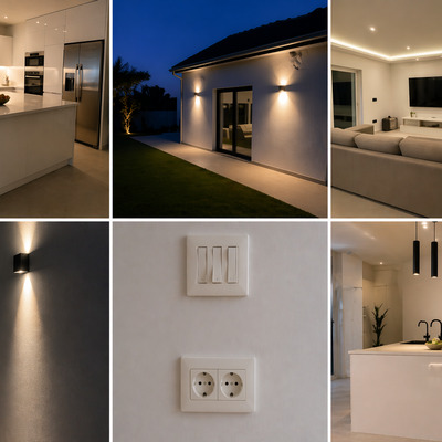 Instalación eléctrica completa y proyecto de iluminación en vivienda en Torremolinos