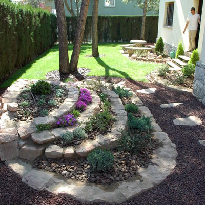 cascada de plantas amb goter incorporat