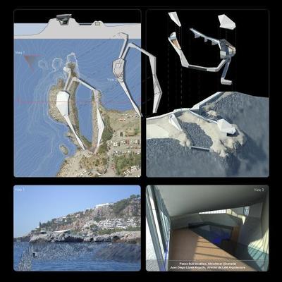 centro de interpretación subacuática. sumergido. Punta del vapor, Almuñécar