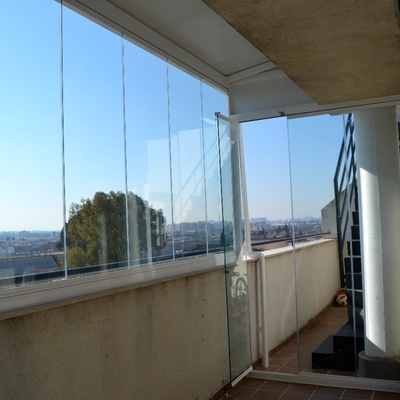 cerramiento de cristal sin perfiles