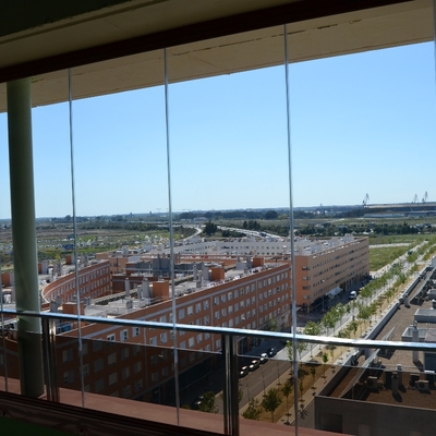 cerramiento de cristal sin perfiles