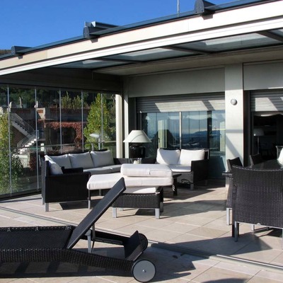 Cerramiento terraza con vidrio