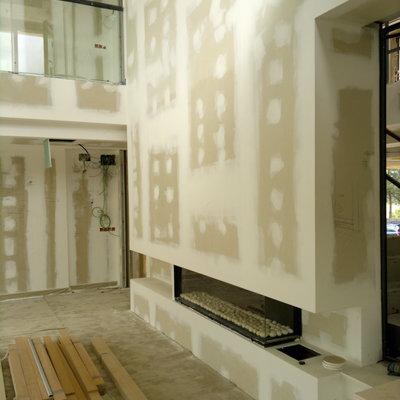 Chimenea a gas modelo Panoramica de esquina 170 cm