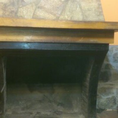 Chimenea antes de la limpieza