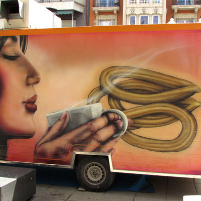 Decoración comercial churrería.