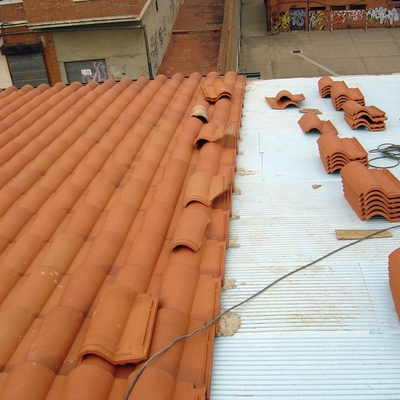 Cobertura de teja mixta sobre aislante térmico