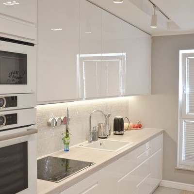 Cocina blanca alto brillo