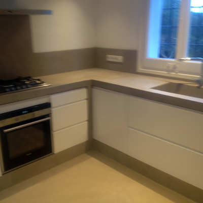 Cocina cemento pulido