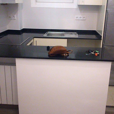 cocina con barra americana