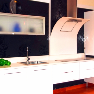 cocina de formica con muebles bajos especiales